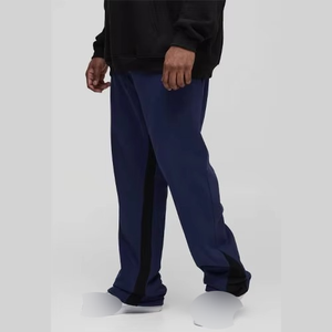 Custom logo Wholesale 100%Cotton Fleece Flare Track <b>Jogger</b> custom logo Men's Sweatpants <b>Stacked</b> Men's Pants Washed - Product Image 1