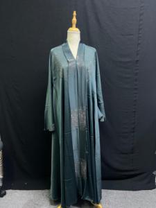 Abaya Vintage Estilo Dubái Más Vendida para Mujer, Tradicional Islámica, Manga Larga, Dobladillo Acampanado, Largo MAXI, Poliéster Ligero - Product Image 5