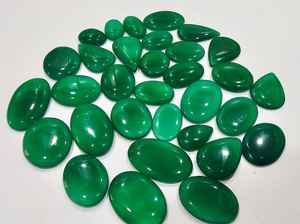 Piedra preciosa suelta de ónix verde Natural de calidad AAA, precio al por mayor, ónix verde 100%, Natural ónix cabujón de verde, piedra curativa - Product Image 2