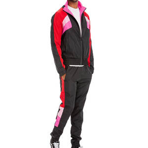 Pantalon de survêtement froissé à coquille souple zippé 2 pièces ensemble hommes Streetwear avec passepoil poignets élastiques unisexe Nylon coupe-vent survêtement - Product Image 2