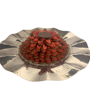 Plateau à chocolat Design classique Dessert affichage plus grande qualité plateau de service en métal doré bonbons serveur Ware pour les fêtes de mariage - Product Image 5