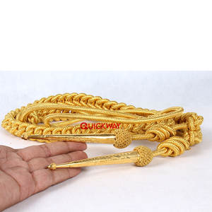 Nouvel uniforme d'officier de cérémonie personnalisé de haute qualité OEM ODM Aiguillette couleur or personnalisée avec pointes dorées - Product Image 1