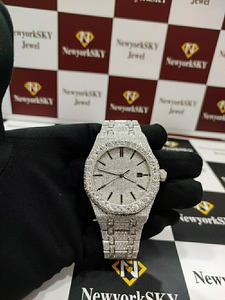 41 MM VVS Clarity Moissanite Diamond Iced Out reloj analógico de muñeca para hombres mujeres Hiphop lujo personalizado joyería fina - Product Image 2