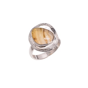 มอนแทนาอาเกตอัญมณีหมั้นแหวนสำหรับสาว925เงินสเตอร์ลิงซัพพลายเออร์เครื่องประดับขายส่ง - Product Image 1