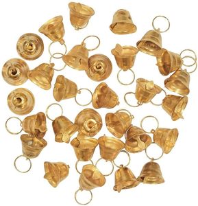 Noël Jingle Bells Metal Golden Bells/Articles de décoration d'arbre de Noël/Ornements de Noël pour la décoration de bureau à domicile (1.8cm chacun) - Product Image 1