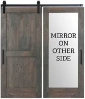 Porte coulissante en bois massif imperméable au design moderne, finition miroir, pour chambre à coucher, salle de bain, salon, appartement, villa, hôtel
