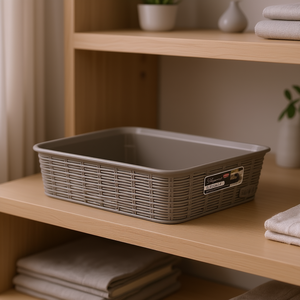 Cesta ELEGANCE de Stefanplast en Gris Paloma (25x19x6cm) Solución de Almacenamiento con Diseño Elegante-30931 - Product Image 3