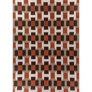 พรมขนสัตว์สีน้ำตาลเบจคลาสสิก ลายเรขาคณิต ทอมือแบบแบน สำหรับห้องนอน ทางเดิน รูปทรงสี่เหลี่ยมผืนผ้า กว้าง 4 เมตร-รุ่น ADWL-13175 - Product Image 1