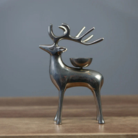 Grand seau à glace de luxe en acier inoxydable avec tête de cerf et design de bois de cerf – Durable, écologique, personnalisable, pour bar, couleur sur mesure