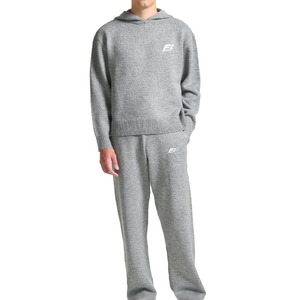 ชุดเซ็ตเสื้อฮู้ดถักและกางเกงจ็อกเกอร์แบบยูนิเซ็กซ์ สวมใส่สบาย ขายส่ง เสื้อผ้าสตรีทแวร์สไตล์ Y2K ผ้าฟลีซ รับผลิตแบรนด์ส่วนตัว ชุดกีฬา ผู้จัดจำหน่ายจากสหรัฐอเมริกา - Product Image 1