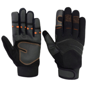Guantes Amara de seguridad para construcción de alta resistencia, cuero sintético reforzado, goma resistente a los cortes, TPR, inyección protectora - Product Image 3