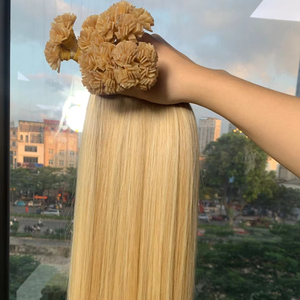 Produits spéciaux Extensions de cheveux vietnamiens bruts kératine pointe plate ton blond #613 vente en gros prix d'usine 60cm droite - Product Image 1