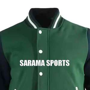 Chaquetas Varsity Personalizadas al por Mayor para Hombre, Cuello Alto de Lona, Transpirables, Bordado Frontal, Diseño Personalizable, Invierno - Product Image 3