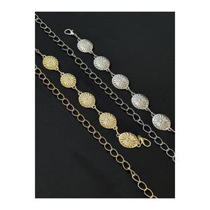 Set of 2 Daisy Gold with Silver Detail Women's Waist <b>Chain</b> Waist <b>Belt</b>, Dress <b>Belt</b>, Skirt <b>Belt</b> - Yellow - Product Image 3