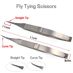 Micro ciseaux professionnels en acier inoxydable dent à bande droite et ciseaux microchirurgicaux à dents à bande incurvée - Product Image 2