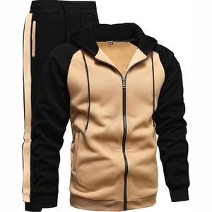 Survêtement de sport pour homme, respirant, imprimé, uni, personnalisé, jogging, course à pied, salle de sport, fitness, polaire, élasthanne, coton - Product Image 1