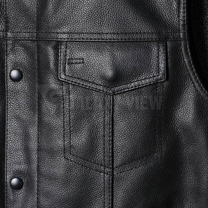 Chaleco de Cuero en Oferta, Chaleco de Cuero de la Mejor Calidad, Precio al por Mayor, Chaleco de Cuero Transpirable para Hombre - Product Image 5