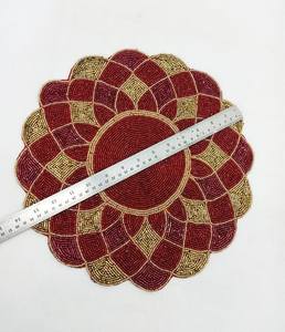 Sets de table classiques européens écologiques en nacre avec perles - Product Image 4