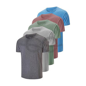 T-shirts à manches courtes pour hommes Athletic Running Gym Workout Tee Shirts pour hommes Respirant en microfibre évacuant l'humidité - Product Image 1