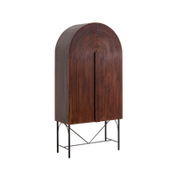 Armoire arrondie en bois de manguier Julio