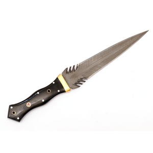 Couteau à désosser Jexmoo fait main en acier Damas avec manche en acier Damas et étui en cuir, cadeau idéal pour le camping et la chasse - Product Image 4