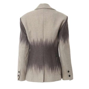 Chaqueta de cuero acolchada con patrón de letras a la moda para hombre con cuello levantado tela de lona diseño de letras - Product Image 4