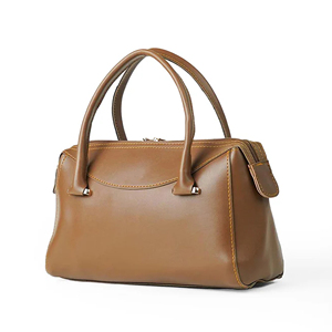 Sac fourre-tout classique en cuir véritable respirant, élégant, de créateur, spacieux, à double compartiment, personnalisable, avec fermeture éclair haute - Product Image 3