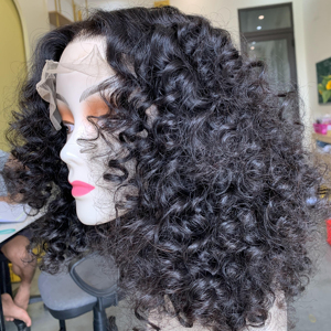 Cheveux vierges et doublement étirés de couleur bouclée avec fermeture/vente en gros frontale, 100% cheveux non transformés dans l'extension de cheveux humains - Product Image 1