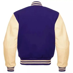 Veste varsity coupe-vent éco-responsable de style streetwear pour homme 2024, en cuir de haute qualité avec col fin, nouvelle collection hiver - Product Image 6