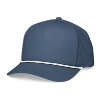 Hoge Kwaliteit Custom 5-Panel Lichtgewicht Snapback Touw Golfhoeden Met 2d Borduurwerk Gebogen Bill, Snapback Sluiting Vietnam Fabriek