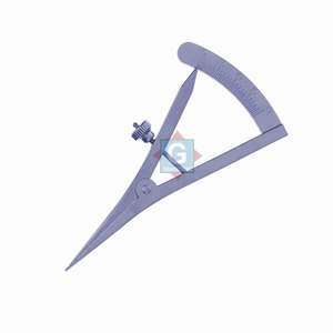 Calibre Castroviejo en acier inoxydable de haute qualité, droit, manuel, portée de mesure de 7 cm, 0-20 mm, utilisation hospitalière - Product Image 1