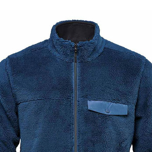 Veste d'hiver à prix de gros et à prix réduit Veste polaire de saison solide et épaisse à fermeture éclair pour hommes - Product Image 1