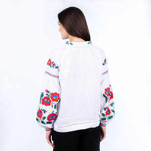 Chemisiers de paysans ukrainiens brodés à la main pour femmes, vêtements et hauts musulmans traditionnels - Product Image 6