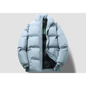 Veste matelassée unisexe 001 à col rond, style décontracté, imperméable, coupe-vent, avec fermeture éclair, en polaire longue, patchwork - Product Image 3