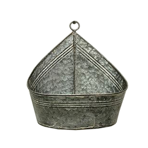 Ensemble de 2 vases à fleurs et jardinières de luxe suspendus au mur pour la décoration de la maison Design triangulaire en métal fer galvanisé jardinière décorative - Product Image 5