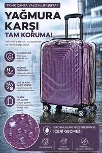 Housse de protection pour bagages en PVC transparent, épaisse, écologique et ultralégère, imperméable, pour sac à dos de voyage - Product Image 5