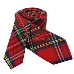 Corbata de Tartán Escocesa de Algodón Tejido Jacquard Personalizada, Corbata de Lujo para <span class=keywords><strong>Hombre</strong></span>, Fabricante Mayorista OEM - Product Image 2