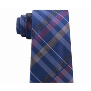 Kenneth Cole Reaction Papillon da uomo Crossline Slim Plaid blu taglia unica - Product Image 1