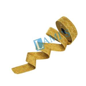 OEM Oak Leaf Mylar <b>Gold</b> Flat Braid Lace <b>Trim</b> Galloon Lace Braid - Product Image 1