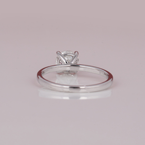 Anillo de Compromiso de Oro Sólido de 18 Quilates con Corte Redondo, Estilo Clásico de Lujo con Diamante de Corte Redondo Cultivado en Laboratorio, Anillo para Regalo de Cumpleaños - Product Image 3