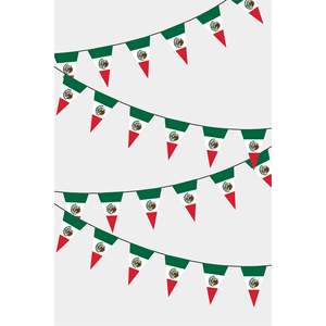 Happy Birthday <b>Banner</b>-Mexican Triangular Paper Flag Bunting for New Year & Valentine's Day Wall Decor - Product Image 1
