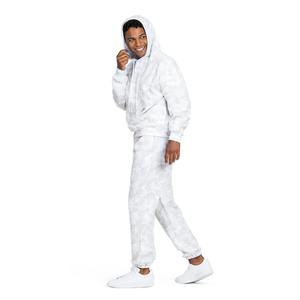 Oferta: Conjunto de 2 Piezas Personalizado para Hombre, Sudadera con Capucha y Cordón, Pantalones Deportivos, Estampado de Camuflaje Blanco Invernal, 100% Algodón - Product Image 3