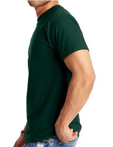 T-shirt ample en coton 100% respirant, coupe ample, délavé à l'acide, couleur verte, épaules tombantes, surdimensionné, vintage, poids lourd - Product Image 3