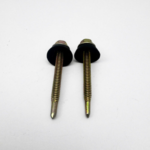 Vis autoforeuse à tête hexagonale avec rondelle EPDM, zinguée jaune M3.5, DIN 7504 K, acier au carbone, fixations THV, Vietnam - Product Image 4