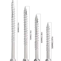 Vis autoperceuses métriques en acier inoxydable à tête hexagonale Torx, filetage grossier, pour terrasses en bois