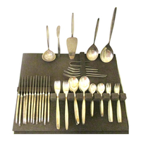 Juego de cubiertos de latón de 24 piezas para bodas, otros eventos, acero con espejo para el hogar, cocina, Hotel, restaurante, juego de cubiertos