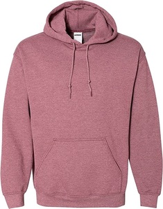 Customized Men's Winter <b>Lightweight</b> Solid Fleece Pullover <b>Hoodie</b> with Pockets High Quality Polyester/Cotton Breathable - Product Image 4