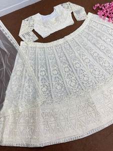 Alanna panday งานแต่งเลื่อมหนักผ้าตาข่ายนุ่ม lehengas กับ dupatta - Product Image 6