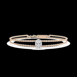 Solitaire Chain1 Ctw Emerald Cut Igi Gia Certified Lab Grown Ef Colour Vs Clarity Diamond 14k Pure Real Gold Bracelet For Her - Product Image 5