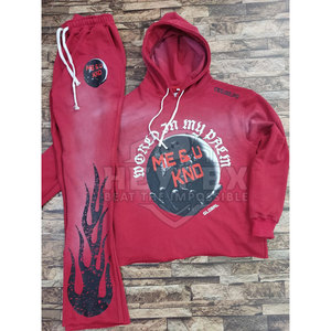 ชุดวอร์มใส่วิ่งของผู้ชายชุดลำลองแขนยาว2ชิ้นผ้าฝ้าย100% ขนาดใหญ่พิเศษออกแบบได้เองสำหรับฤดูหนาว - Product Image 4